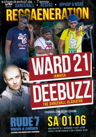 Reggaeneration mit Ward21 Werbeplakat