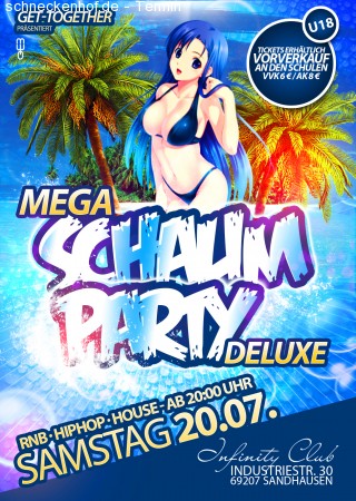 MEGA SCHAUM PARTY DELUXE Werbeplakat