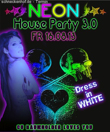 Neon House Party Coyote Ugly Werbeplakat