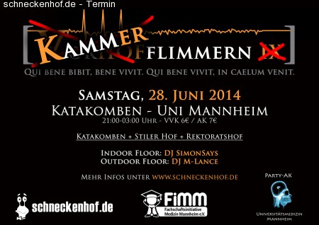 Kammerflimmern - Aufbauimpressionen Werbeplakat