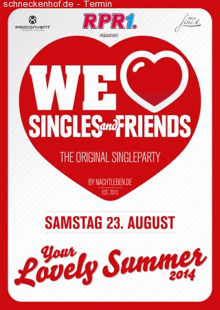 We love Singles & Friends @ Bel Air Werbeplakat