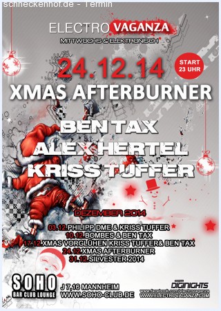 XMAS Afterburner • Alex Hertel Werbeplakat