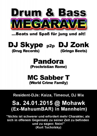 Drum & Bass MegaRave Werbeplakat