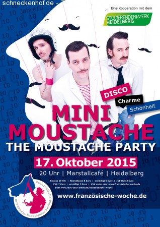 ICI-Club: Live-Band: Mini Moustache Werbeplakat