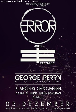 Error meets EE-Records mit George Perry Werbeplakat