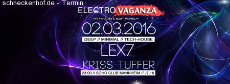 Electrovaganza • LEX7 in the Mix Werbeplakat