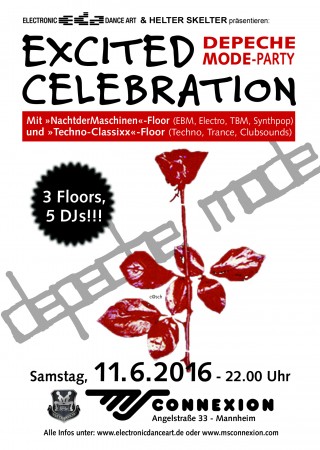 Excited Celebration - Depeche Mode Party Werbeplakat