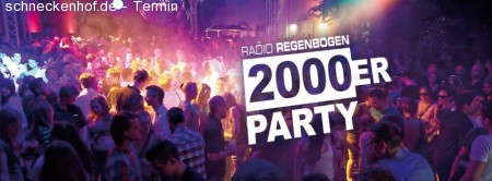 Radio Regenbogen 2000er Party Werbeplakat