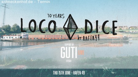 Loco Dice & Guti live am Hafen 49 Werbeplakat