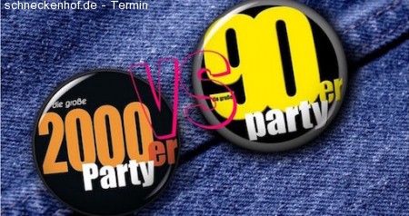 90er vs 2000er Party Werbeplakat
