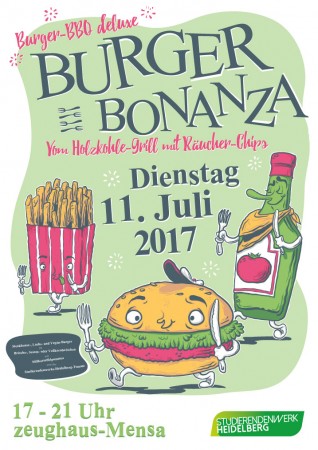 Burger Bonanza Burger-BBQ deluxe Werbeplakat