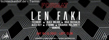 Format pres. Len Faki at Loft Werbeplakat