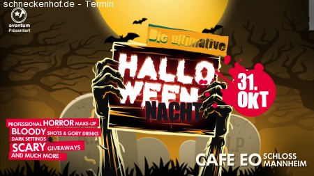Halloween im Schloss Café EO Werbeplakat