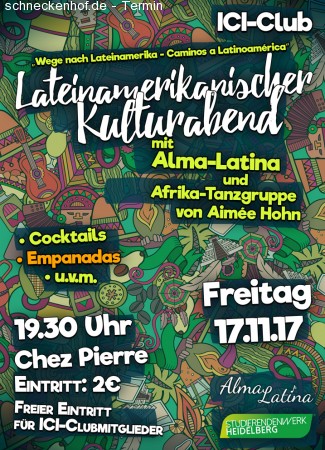 ICI-Club: Lateinamerikanischer Kulturabe Werbeplakat
